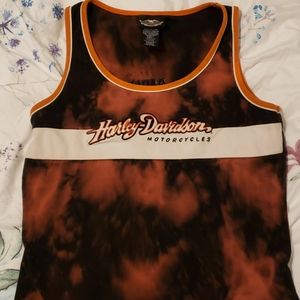 Custom Harley Davidson tie dye tank top size L